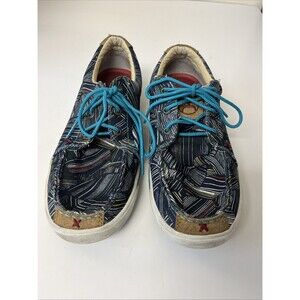 Twisted X Shoes Men’s 7.5 Hooey Loper Lace Up Sneakers Blue‎ WHYC003
